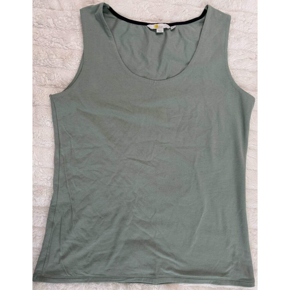 Boden Sage Green Tank Top Women's US 12 UK 16 Opaque Regular Fit
